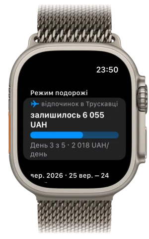 Залишок бюджету на Apple Watch